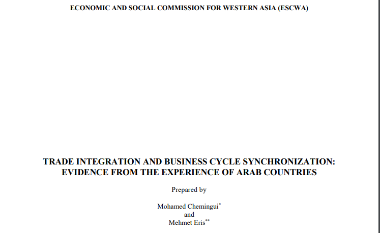Trade integration and business cycle synchronization evidence from the  experience of Arab countries