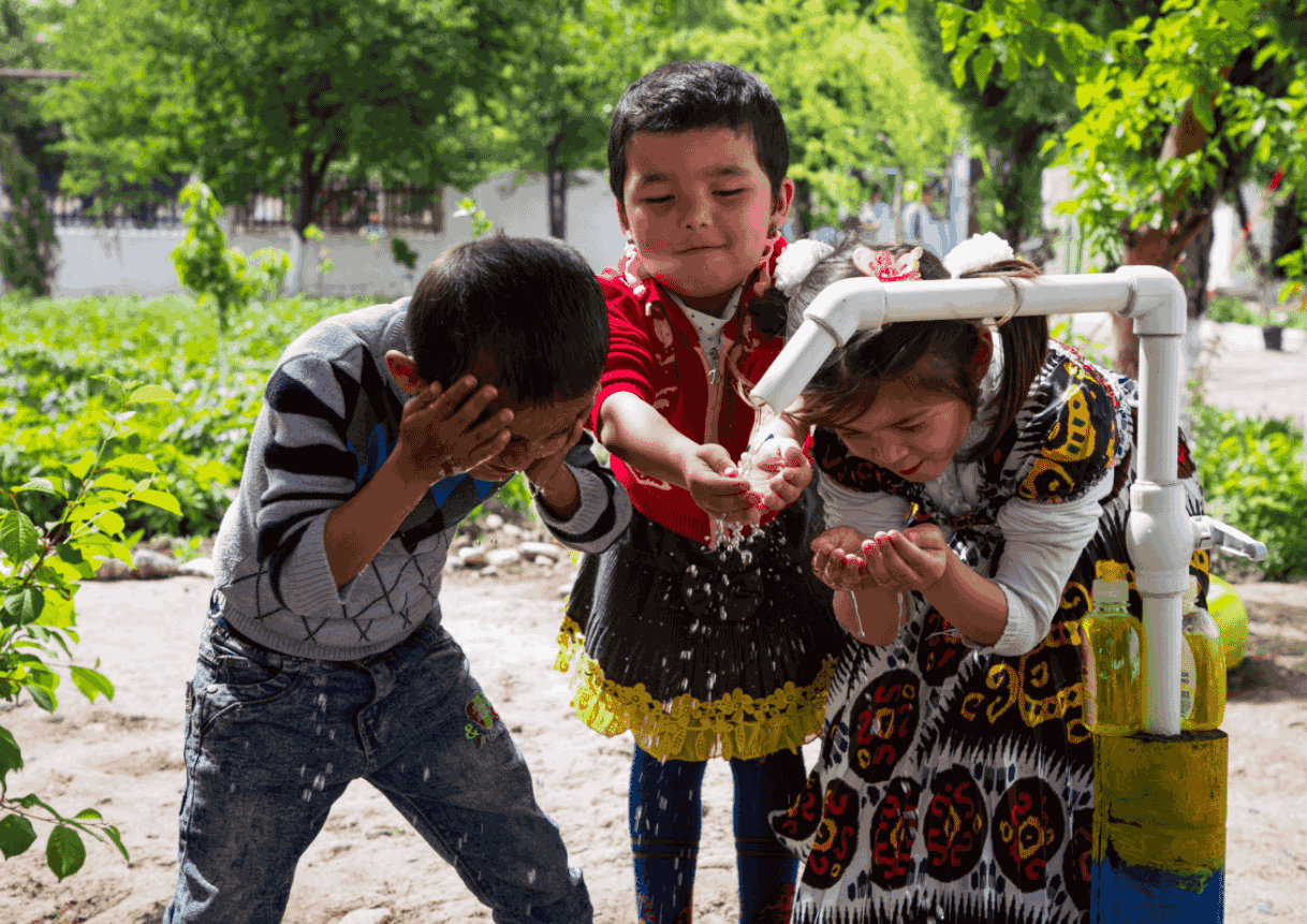 Keeping children healthy through safe water and good hygiene.