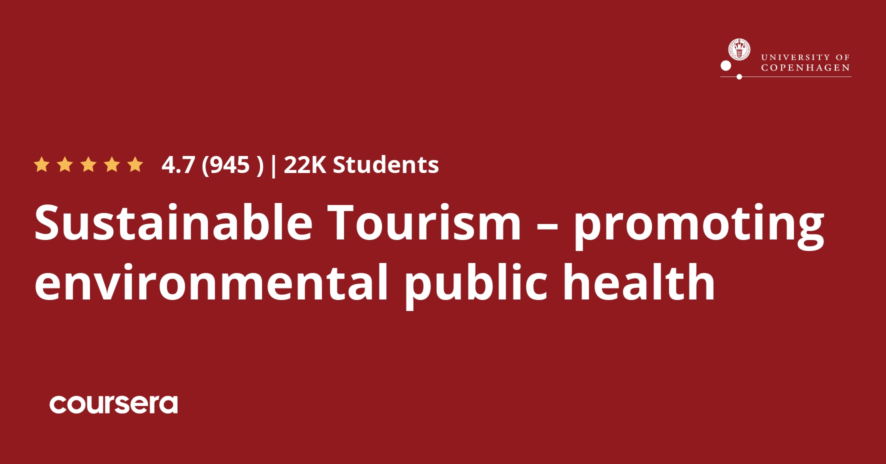 Sustainable Tourism – Promoting Environmental Public Health