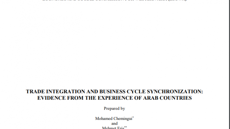 Trade integration and business cycle synchronization evidence from the  experience of Arab countries