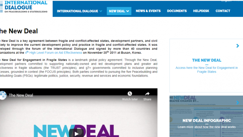 The new deal for engagement in fragile states