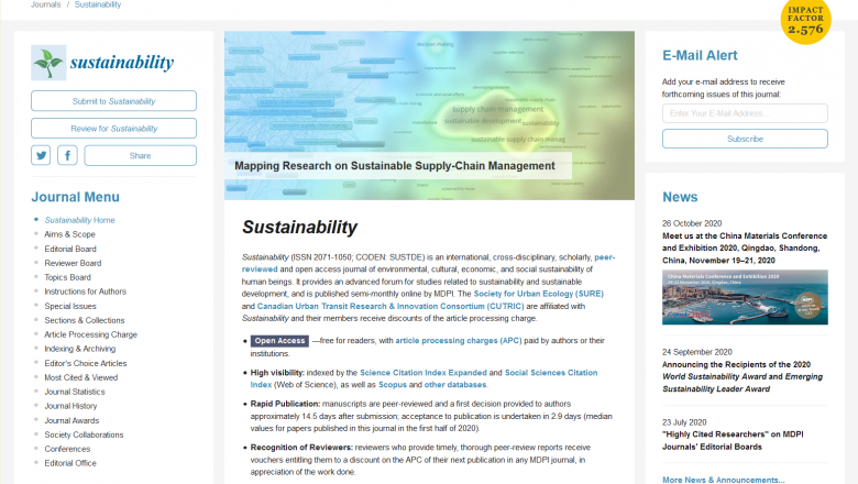 MDPI Open Access Journal - Sustainability