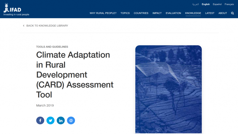 Climate Adaptation in Rural Development (CARD) Assessment Tool (IFAD)