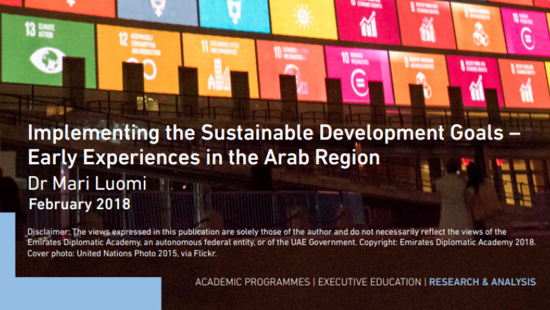 Implementing the Sustainable Development Goals - Early Experiences in the Arab Region