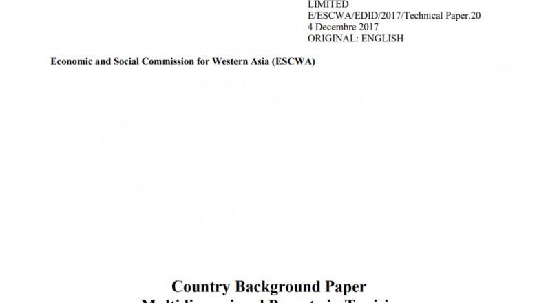 Multidimensional Poverty in Tunisia