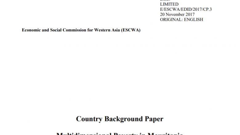 Multidimensional Poverty in Mauritania