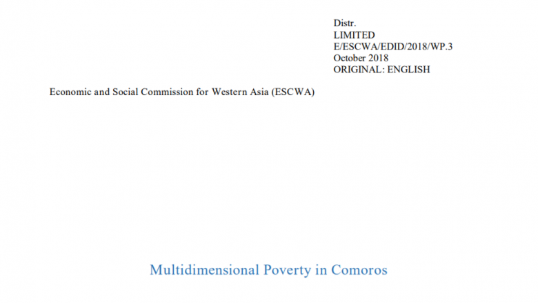 Multidimensional Poverty in Comoros