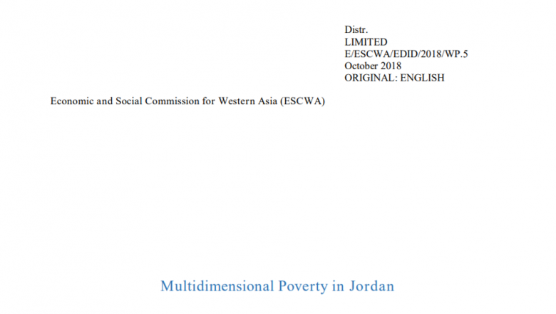 Multidimensional Poverty in Jordan
