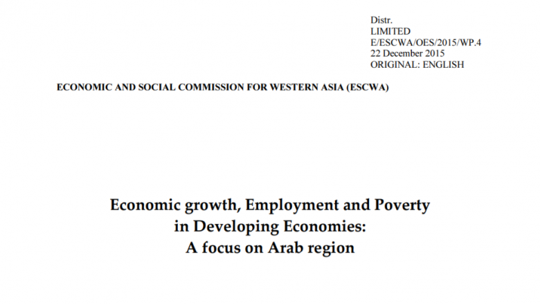 Economic growth, employment and poverty in developing economies: A focus on Arab region