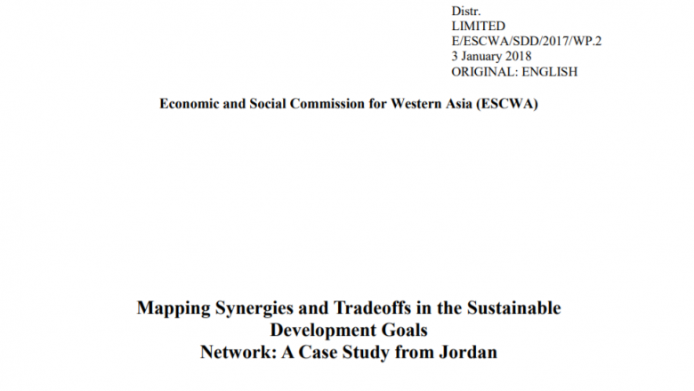Mapping Synergies and Tradeoffs in the Sustainable Development Goals Network: A Case Study from Jordan