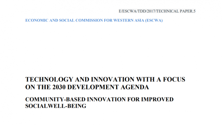 Community-based Innovation for improved social well-being 