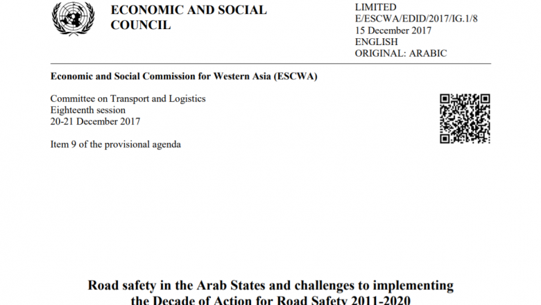 Road safety in the Arab States