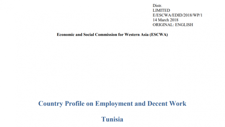 Country Profile on Employment and Decent Work - Tunisia